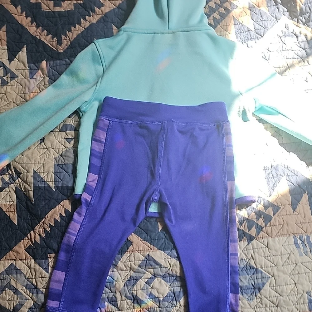 Under Armour Aqua and Violet Kids' Activewear Set